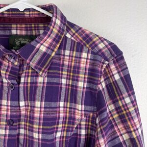 STILLWATER SUPPLY CO Womens long sleeve roll-tab button shirt Plaid flannel - L